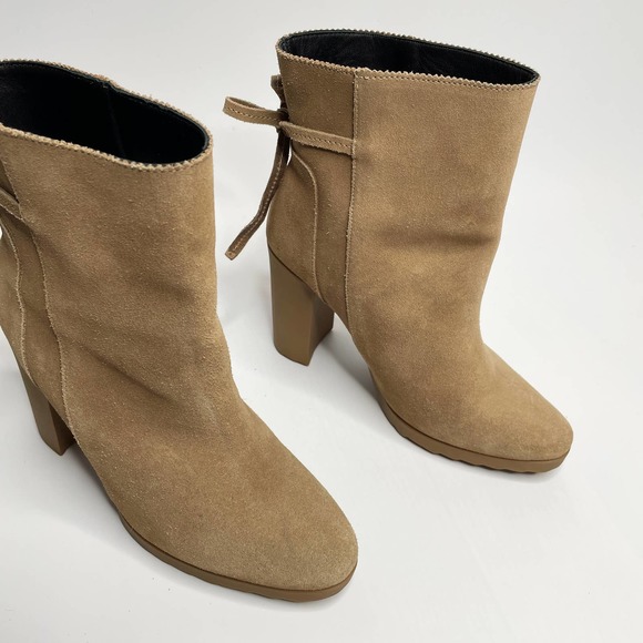 Pierre Hardy Suede Leather Tie Back Block Heel Platform Ankle Boots 8 - Picture 8 of 16